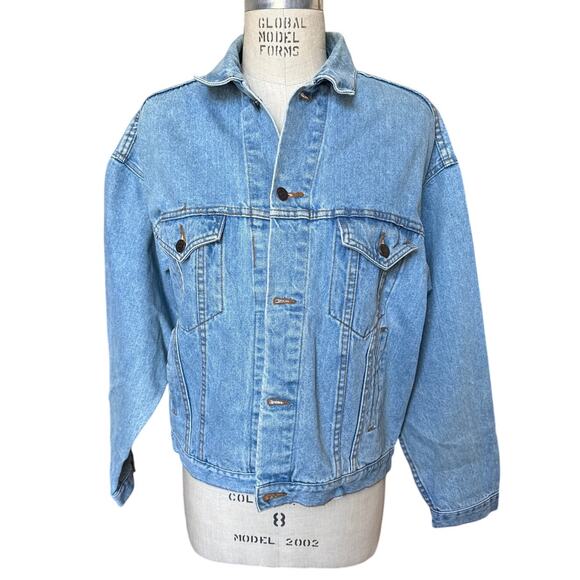 Vintage 90s HBO Branded Denim Jean Jacket Size Large - Picture 2 of 7